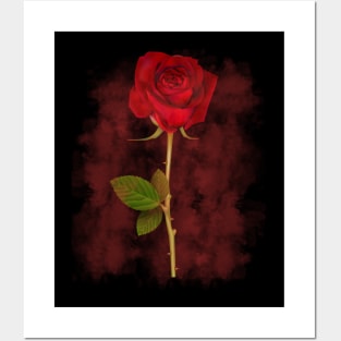 rose in smoke Posters and Art